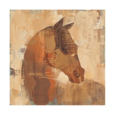 Albena Hristova 'Spirit Horse Beige' Canvas Art,18x18